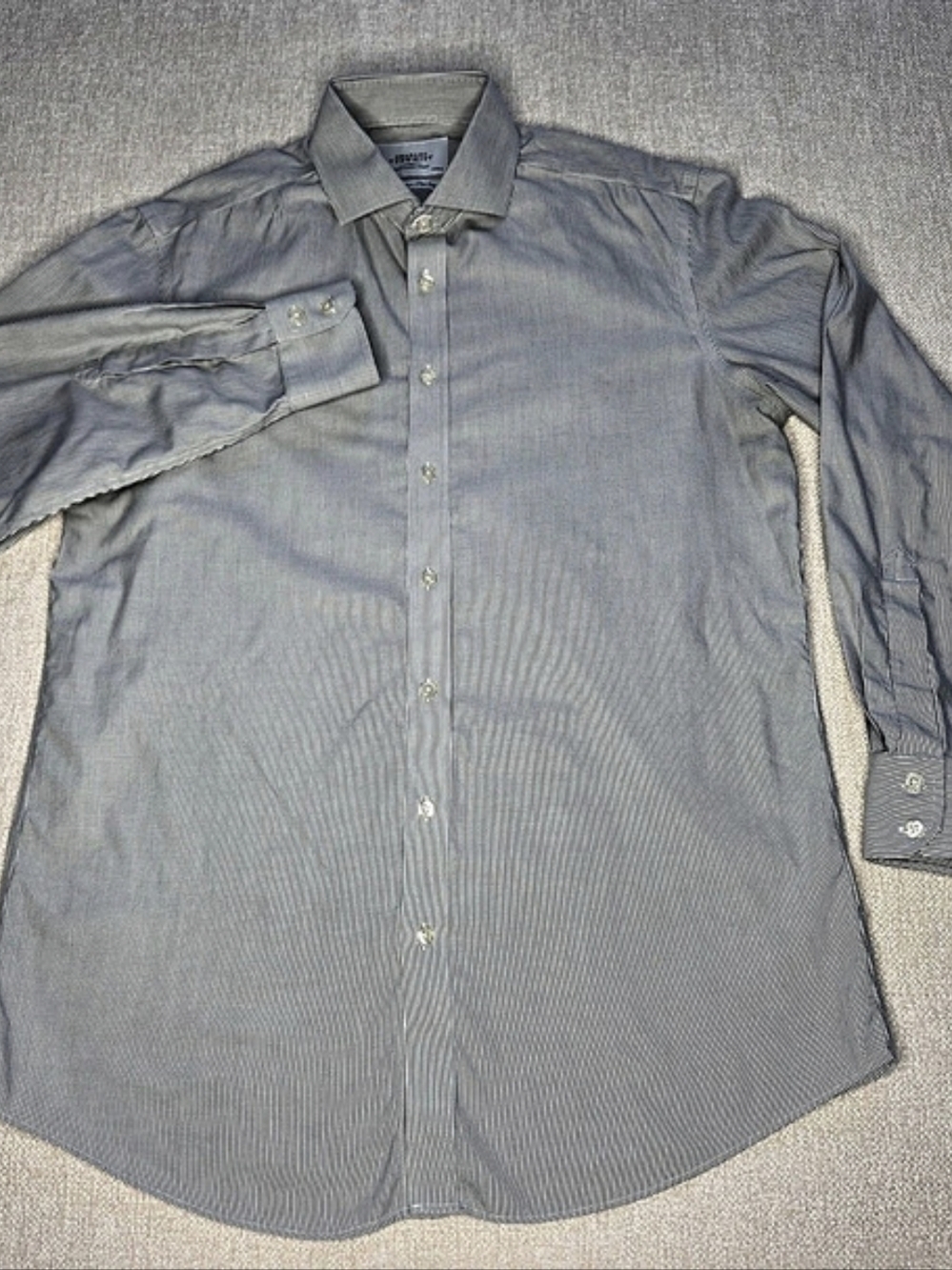 Charles Tyrwhitt Mens Dress Shirt 16.5 35 Slim Fit Non Iron Stripe 100% Cotton